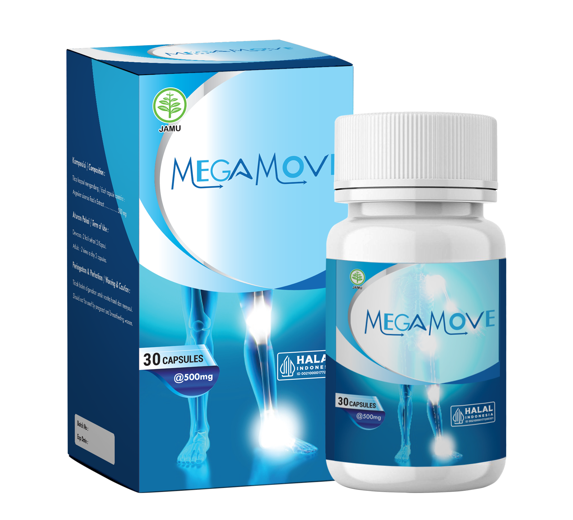 Megamove — suplemen herbal mobilitas sendi aktif